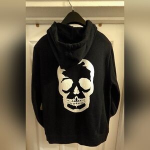 Zadig & Voltaire Black Hoodie with Silver Skull